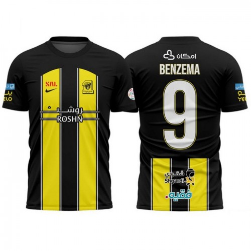 Maillot de Foot Al Ittihad Benzema 9 Domicile 2023-24 Maillot de Foot Al Ittihad Benzema 9 Domicile 2023-24